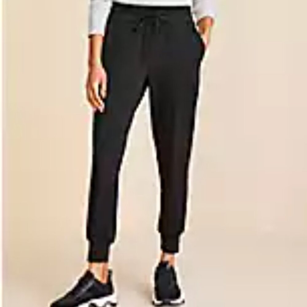 Lou & Grey Luvstretch Joggers | Black | Drawstring Waist | NOWT